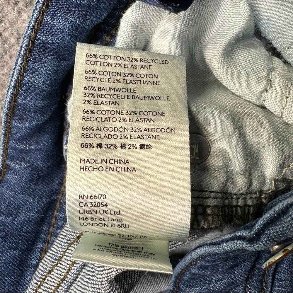 PILCRO ANTHROPOLOGIE Jeans Womens 27 Blue SLIM Boyfriend Crop Embroidered - Picture 7 of 14